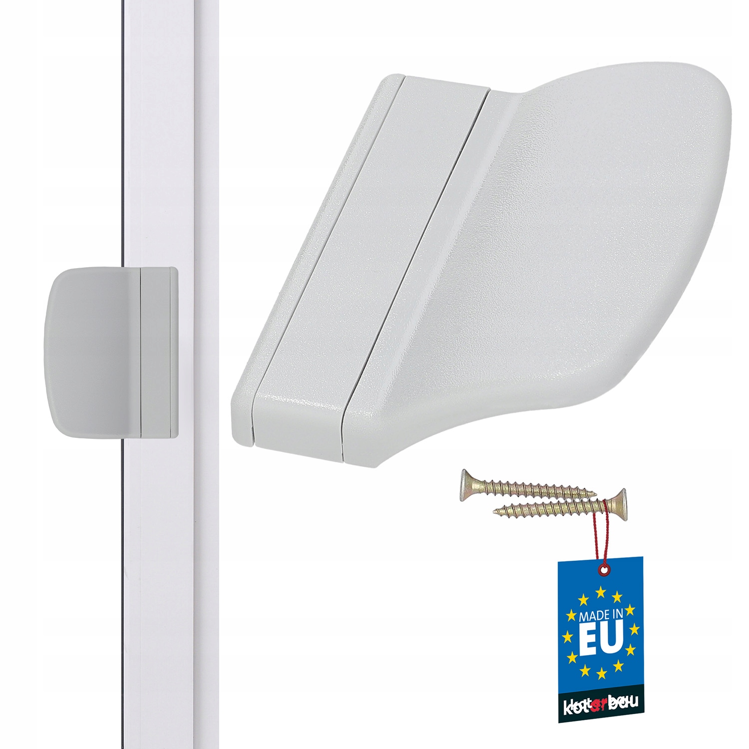 BALKONOWY UCHWYT OKIEN DRZWI POCHWYT RĄCZKA PALACZA KLAMKA DOMYKACZ POPIEL