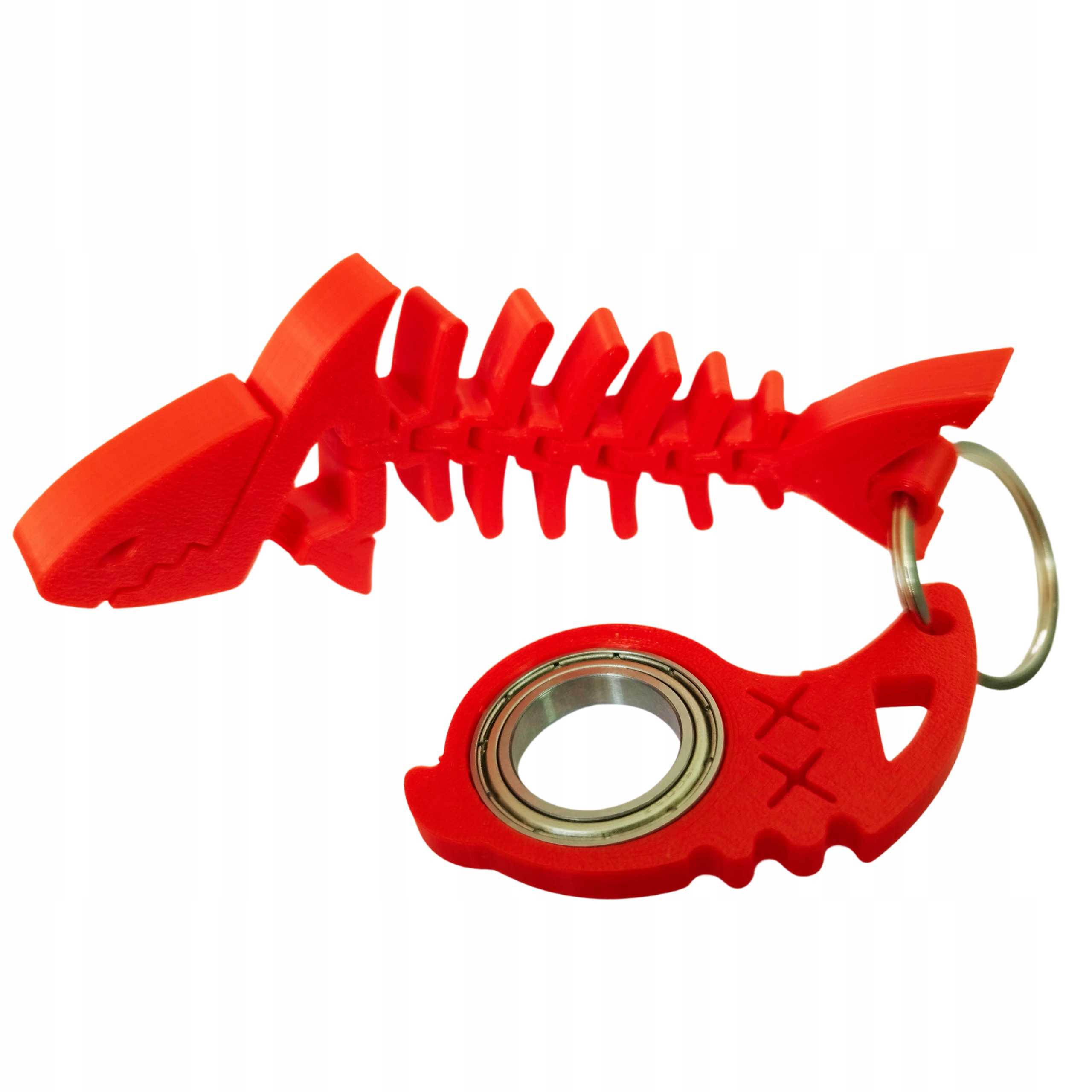 KEYRAMBIT Keyspinner Brelok Breloczek ZESTAW FLEXI Rekin Kolor Czerwony RED