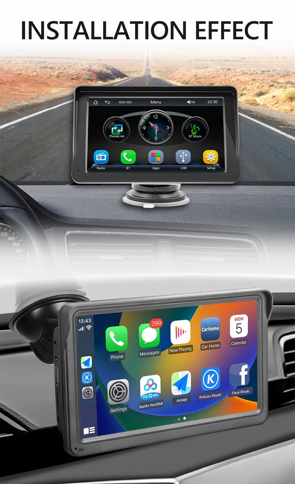 RADIOWY ANDROID AUTO APPLE CARPLAY 7" USB BT GPS CARPLAY DSP Kod producenta 7