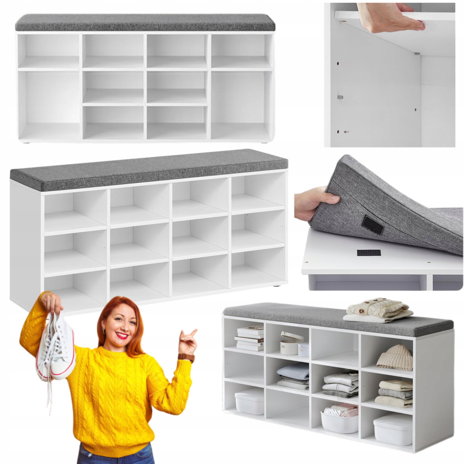 Organizér Police na boty, hračky s čalouněným sedákem, 12 přihrádek