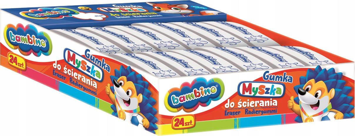 gumki do wycierania 24szt BAMBINO — 5