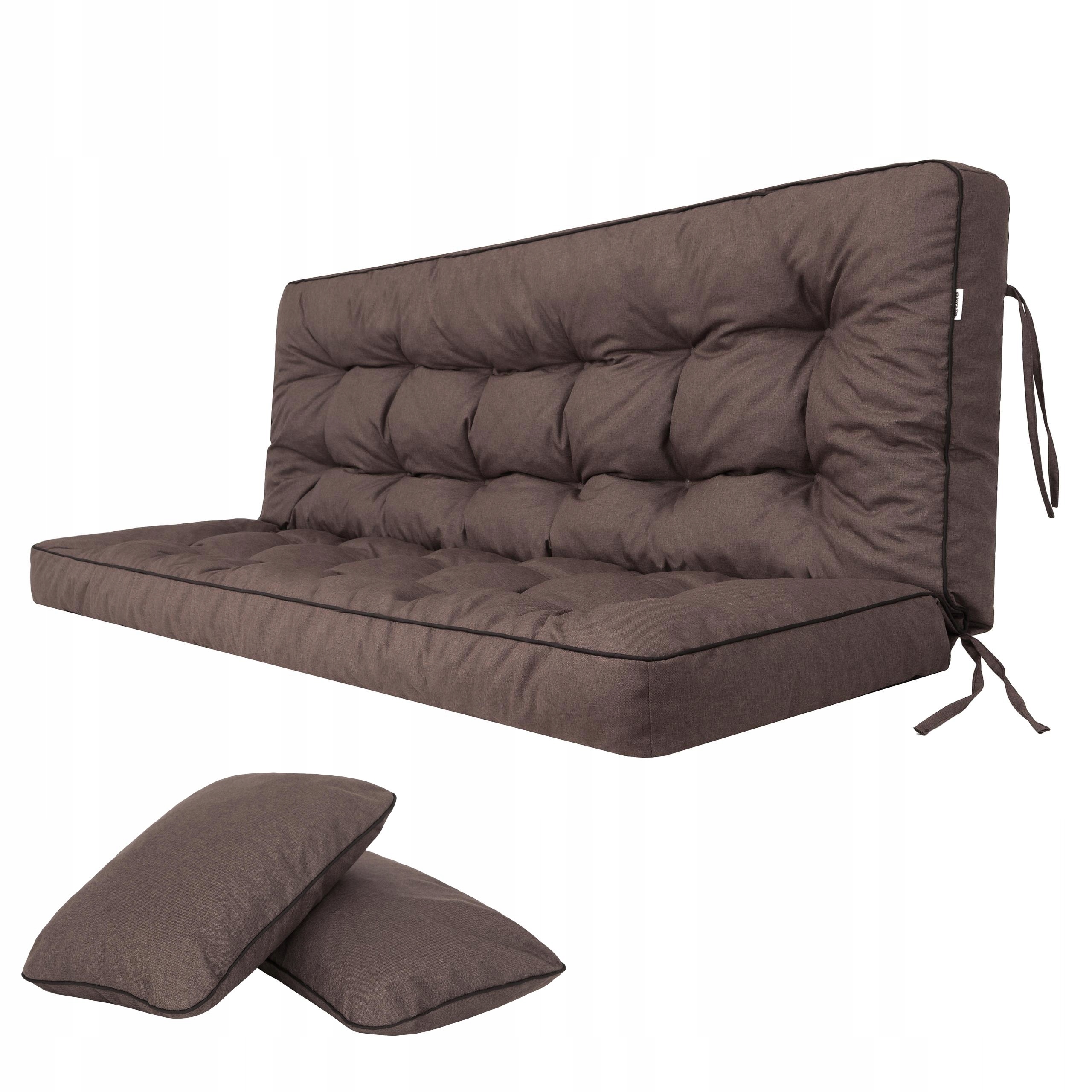 Polštář na zahradní houpačku 120 cm Vysoká voděodolný 2 Polštářky