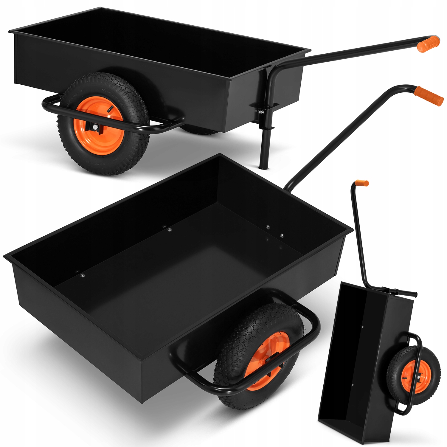 Wózek Transportowy Stalowy Ogrodowy Higher Taczka Koleba 180 L 390 kg