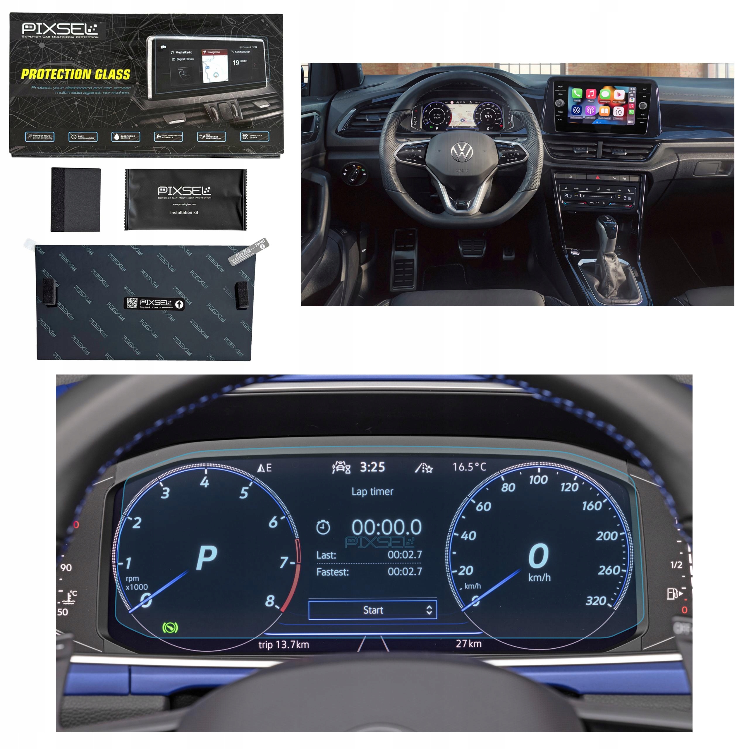 Antyodciskowe Matowe Szkło Ochronne Volkswagen T-ROC-9.9“ 2023-