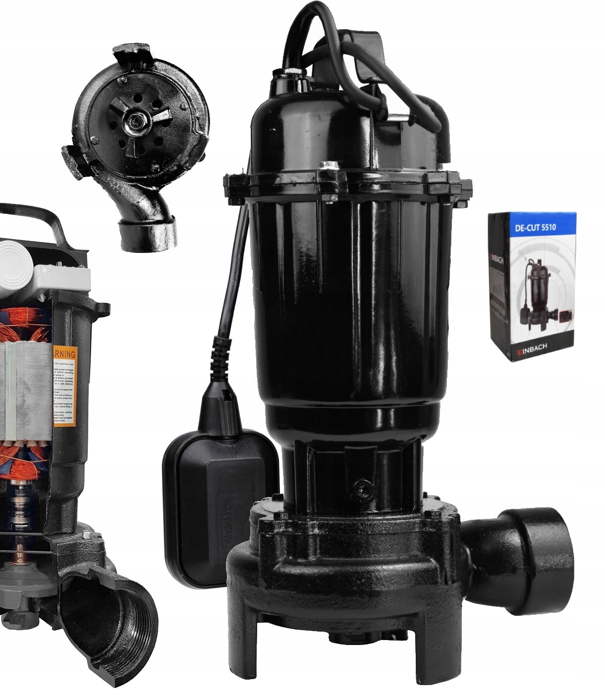 Pompa Z Pływakiem Z Duo Rozdrabniaczem Szamba Ścieków Wody Brudnej Czystej