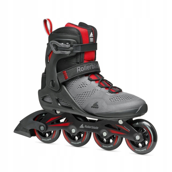 Łyżworolki męskie Rollerblade Macroblade 84 szaro-czerwone