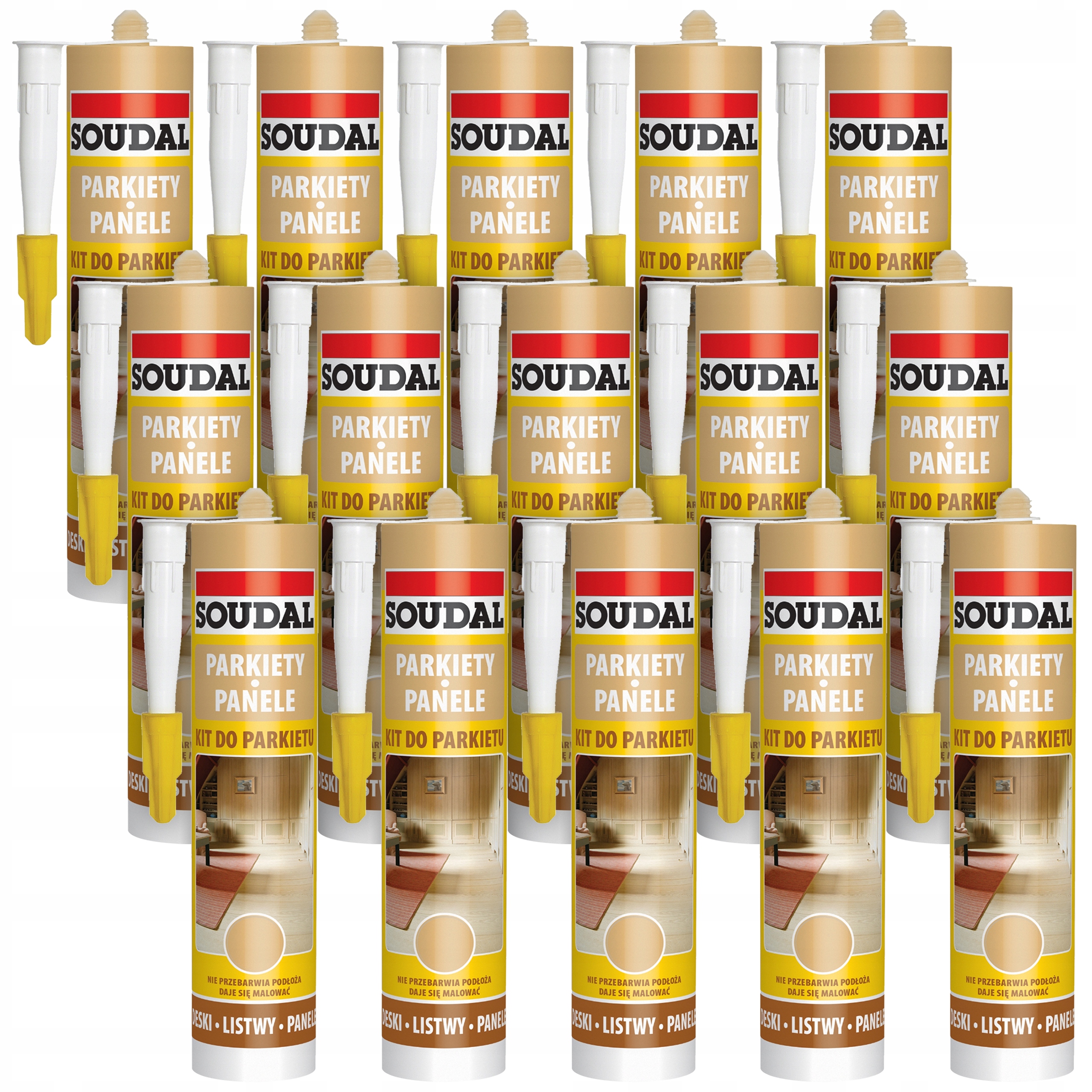 15ks Soudal sada na parkety, dřevo, těsnící materiál Dub