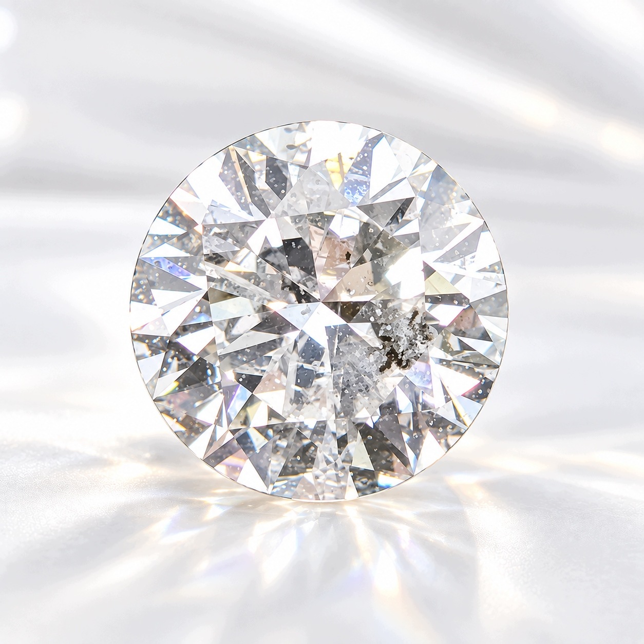 diamant přírodní briliant 0,503 ct F SI1 certifikát