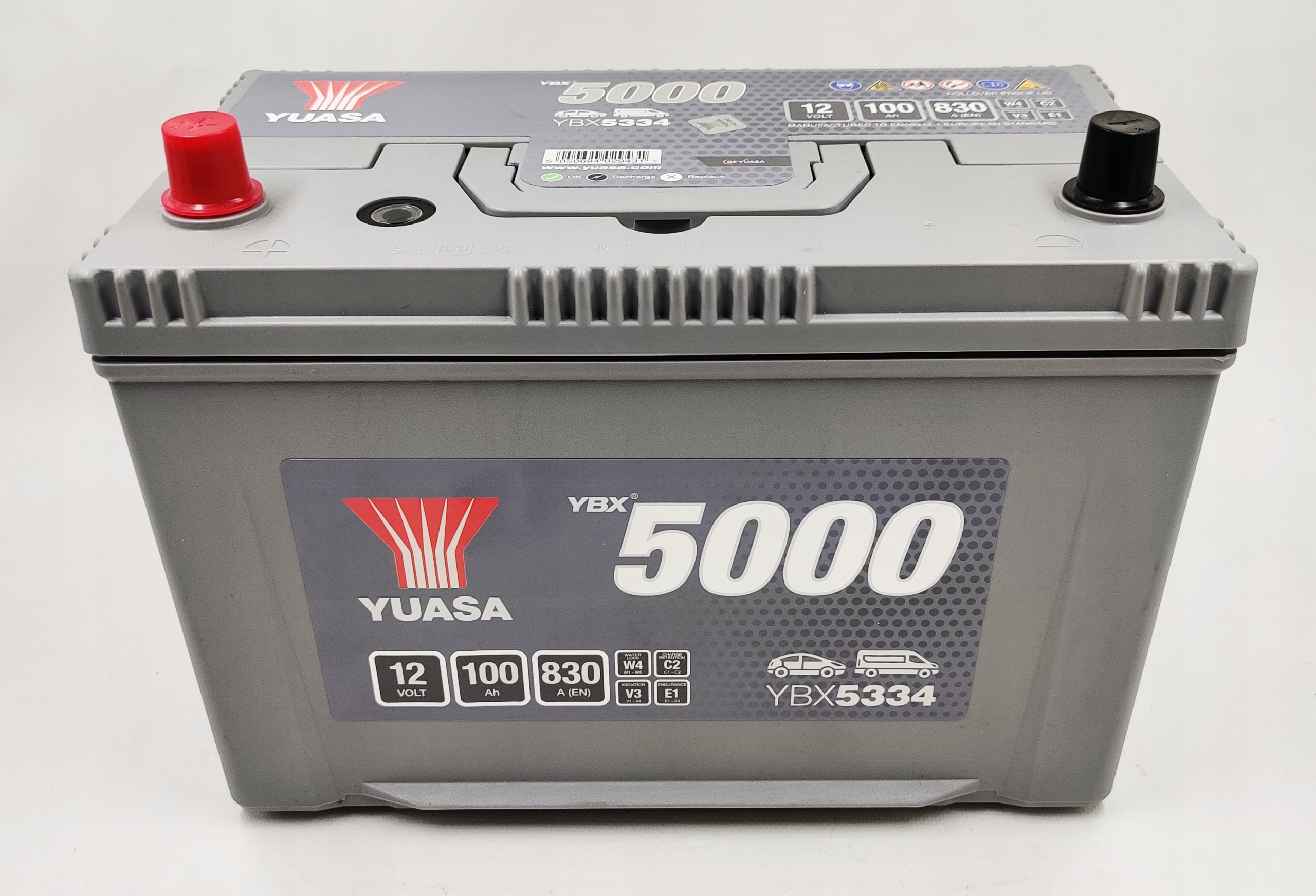 12V 100Ah 830A Yuasa YBX5335 Autobatterie