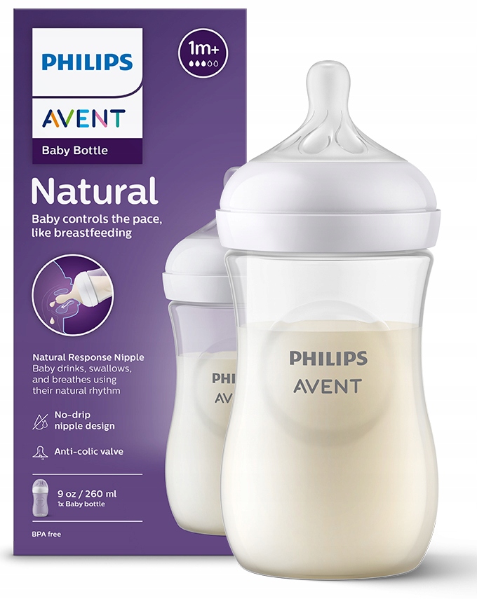 Бутылочка Philips Avent natural responseteat 260 ml 1 мес. Бутылочка avent natural response