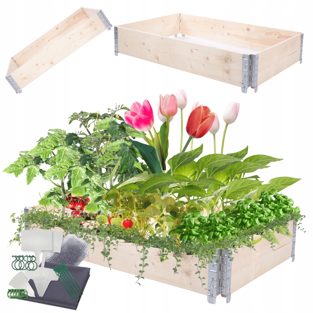Kaskádový vyvýšený záhon nastavitelný zeleninový záhon dřevěný 20x120x80