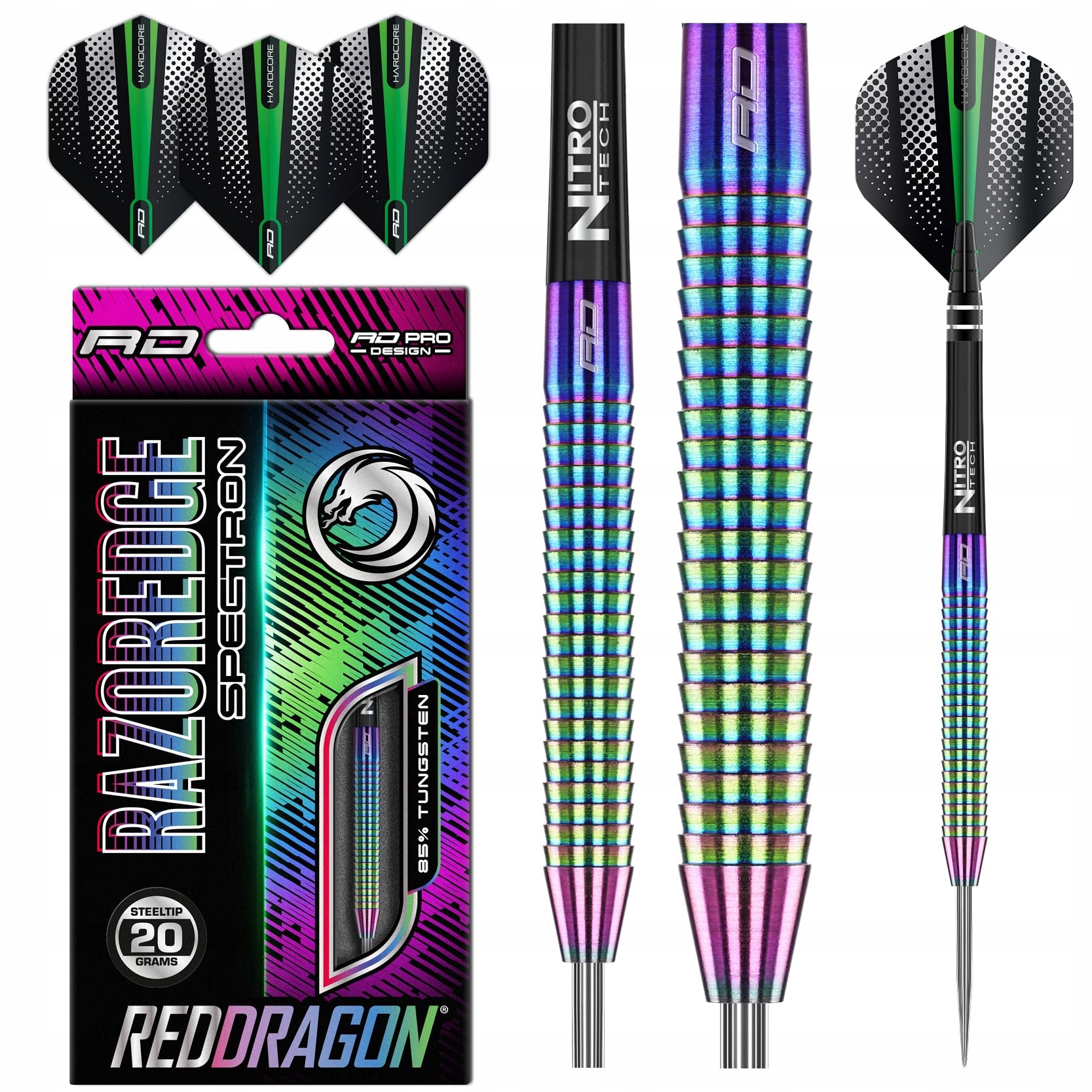 RED DRAGON Razor Edge 20g Professional Tungsten Darts with Flights & Shafts