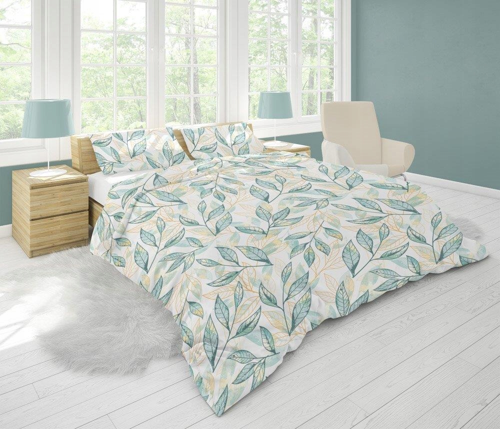 POŚCIEL dwustronna harmony liśc 160X200 mikrofibra