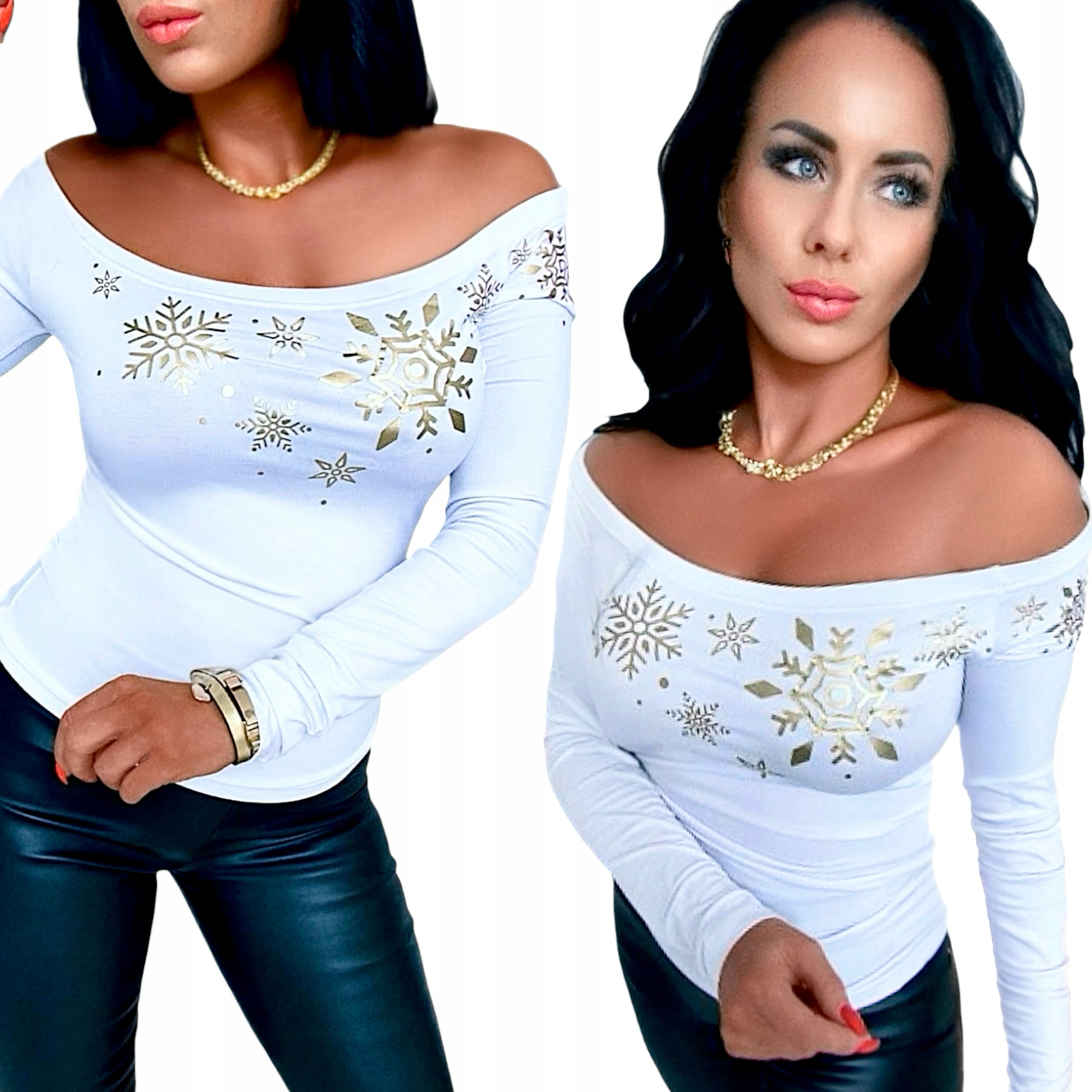 Vánoční dámská halenka na Vánoce elegantní španělská jako Dárek L 40