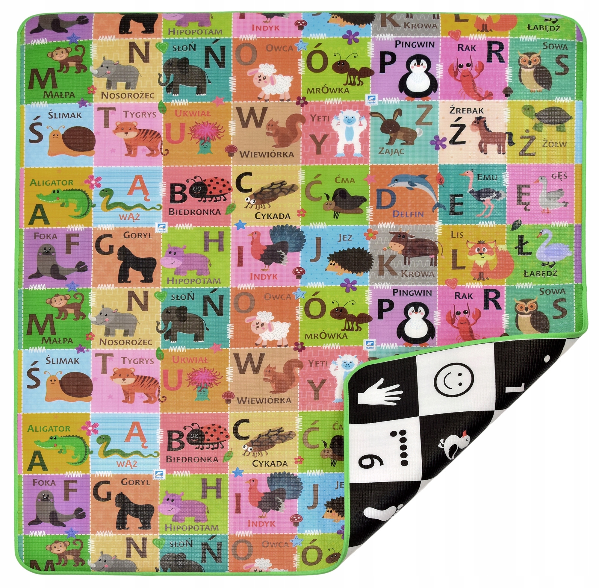 MATA PIANKOWA SZACHOWNICA ZOO DWUSTRONNA 180x200