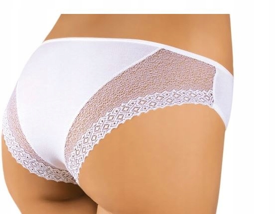 

Babell figi damskie koronka BBL012 XL białe