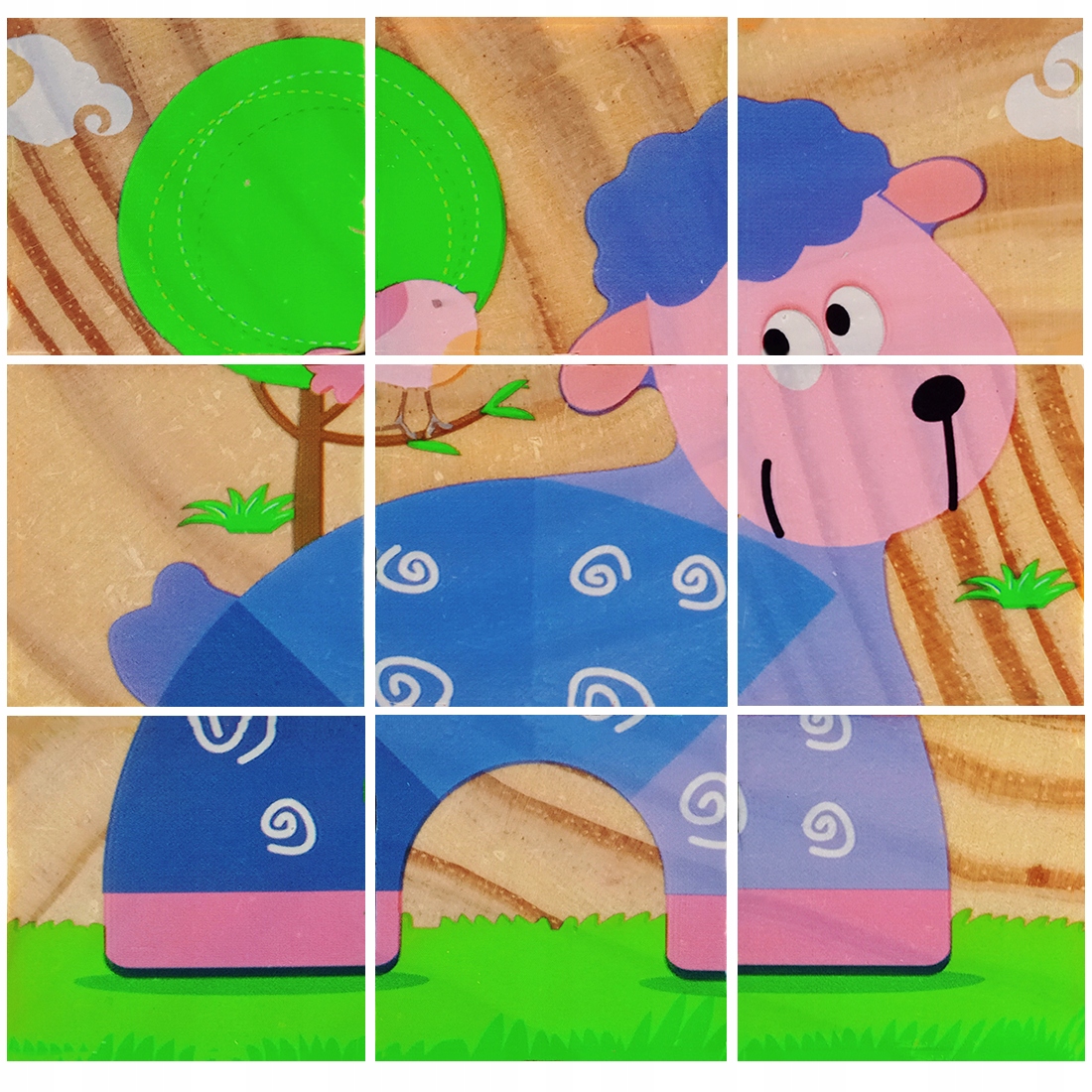 

Edukacyjne Drewniane Klocki Układanka Puzzle 6W1