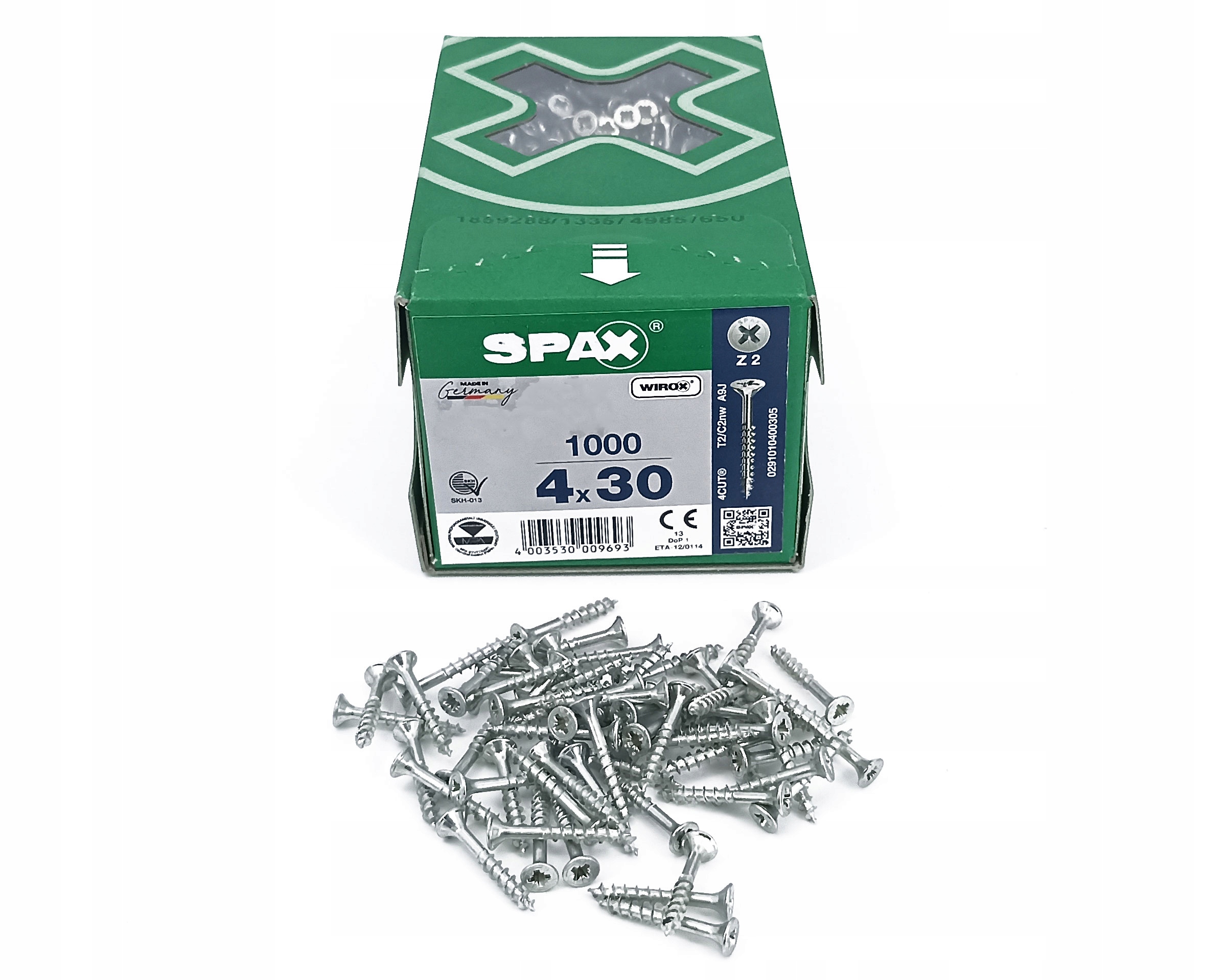 Wkręty Spax 4x30 1000szt WIROX PZ2
