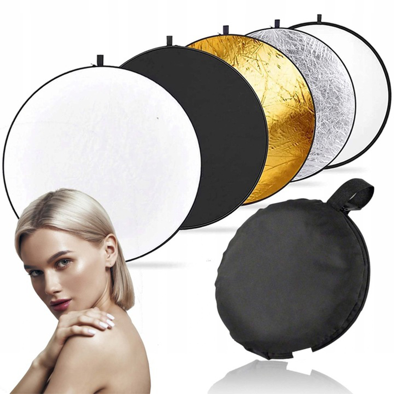 BLENDA FOTOGRAFICZNA ZŁOTA SREBRNA DYFUZOR 5W1