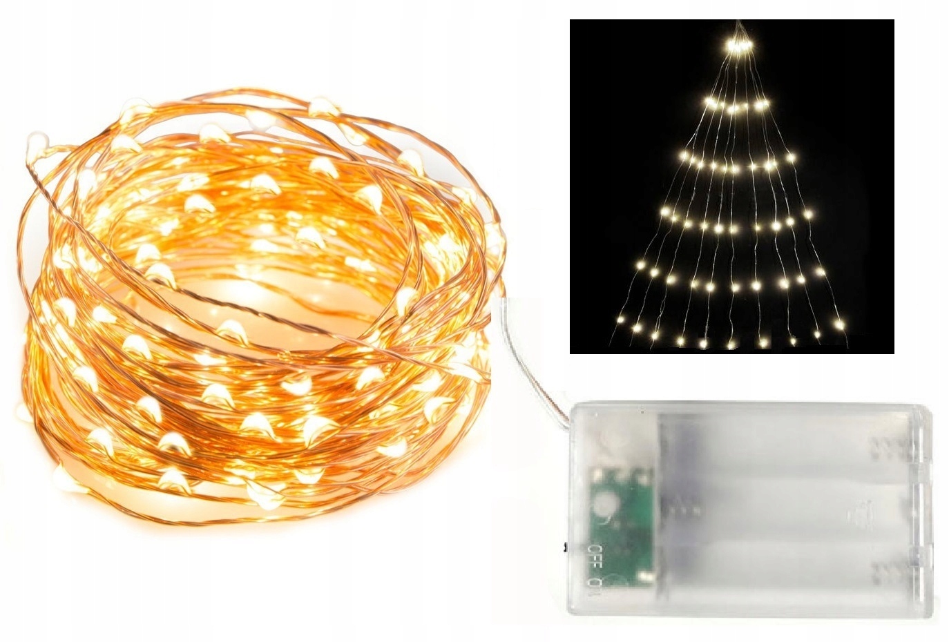 

Lampki Druciki 80 Led Białe Ciepłe Światło Kurtyna