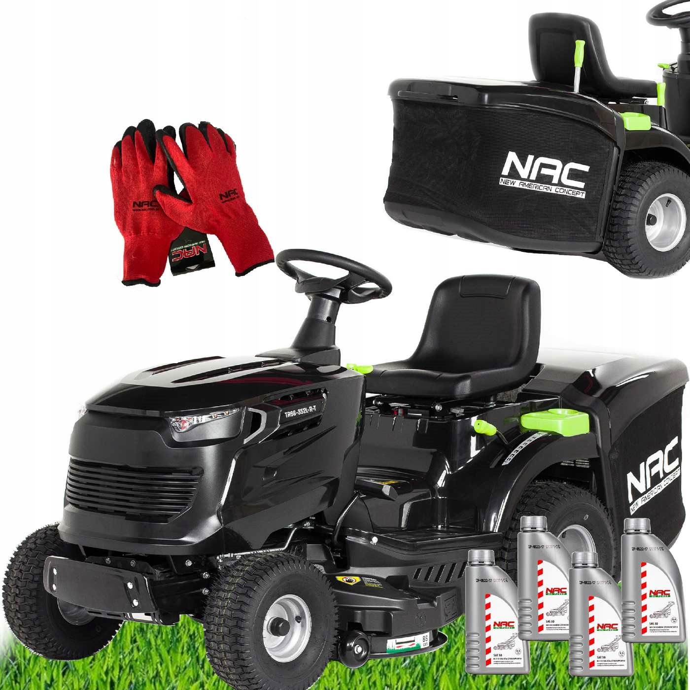 Kosiarka Traktorek Spalinowy Nac 86 cm 352 cm3 245 l Biegi 5+1 Zestaw XXL