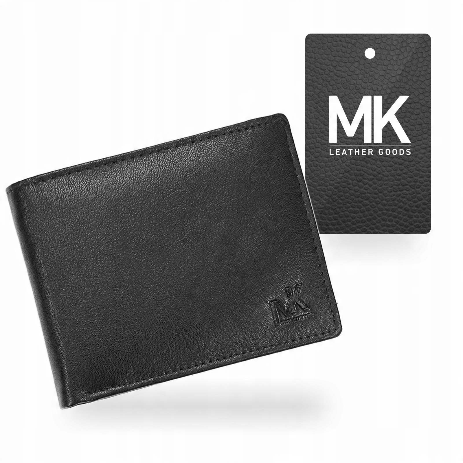 

Elegancki Portfel ze skóry Mk poziomy klasyk