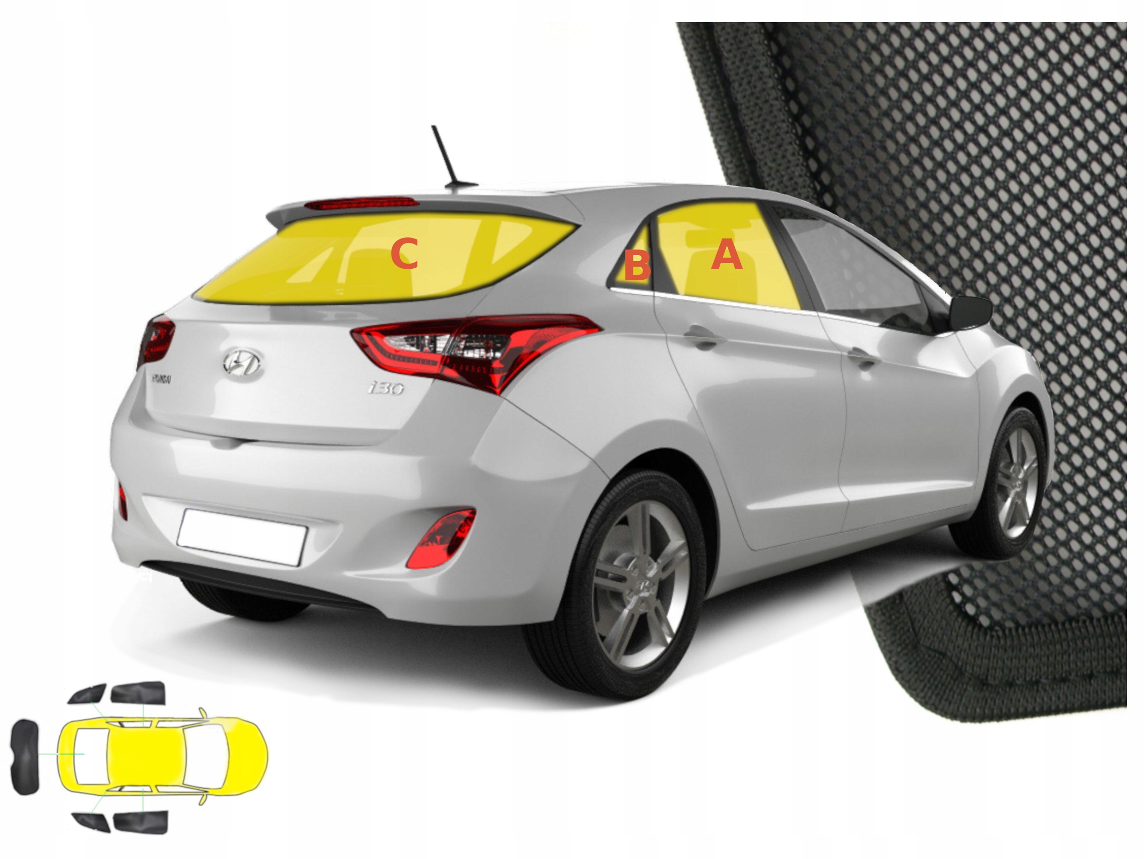 

Osłonki zasłony przeciwsłoneczne Hyundai i30 htb 2