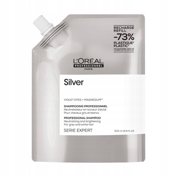L'oreal Silver Refill Šampon pro šedivé vlasy 500 ml