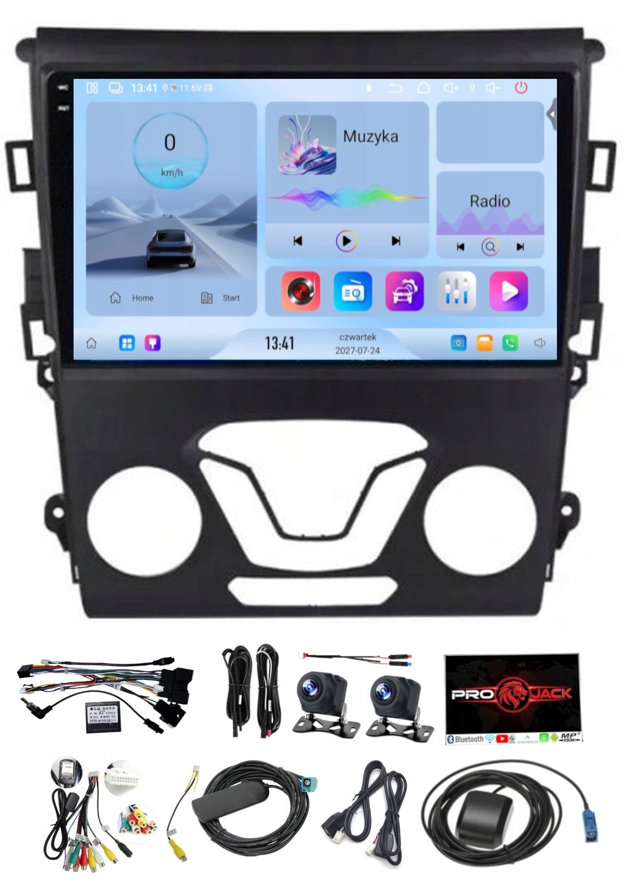 Rádio Navigácia Gps Android Auto Ford Mondeo V 5 MK5 2014-2019 4GB 64GB Sim