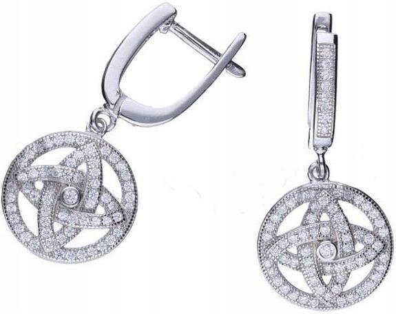 Stříbrné náušnice 925 elegantní s zirkony 5,16 g, jedinečný vzor dárek