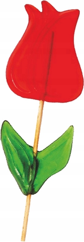 Levně Lízátko ve tvaru tulipánu Ideální na Den žen 80 g 24 kusů