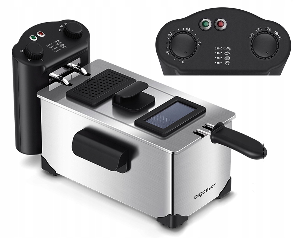 

Frytkownica Frytownica 3L 2000W Timer Okienko Stal