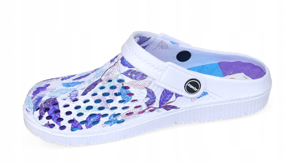 KROKSY KLAPKI DAMSKIE PIANKOWE LEKKIE LACZKI EVA Długość wkładki 24.6 cm