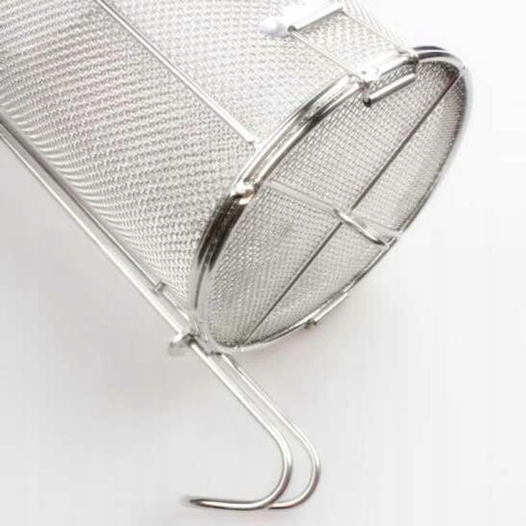 Duże sitko do makaronu z hakiem, stal nierdzewna, Kolor srebrny