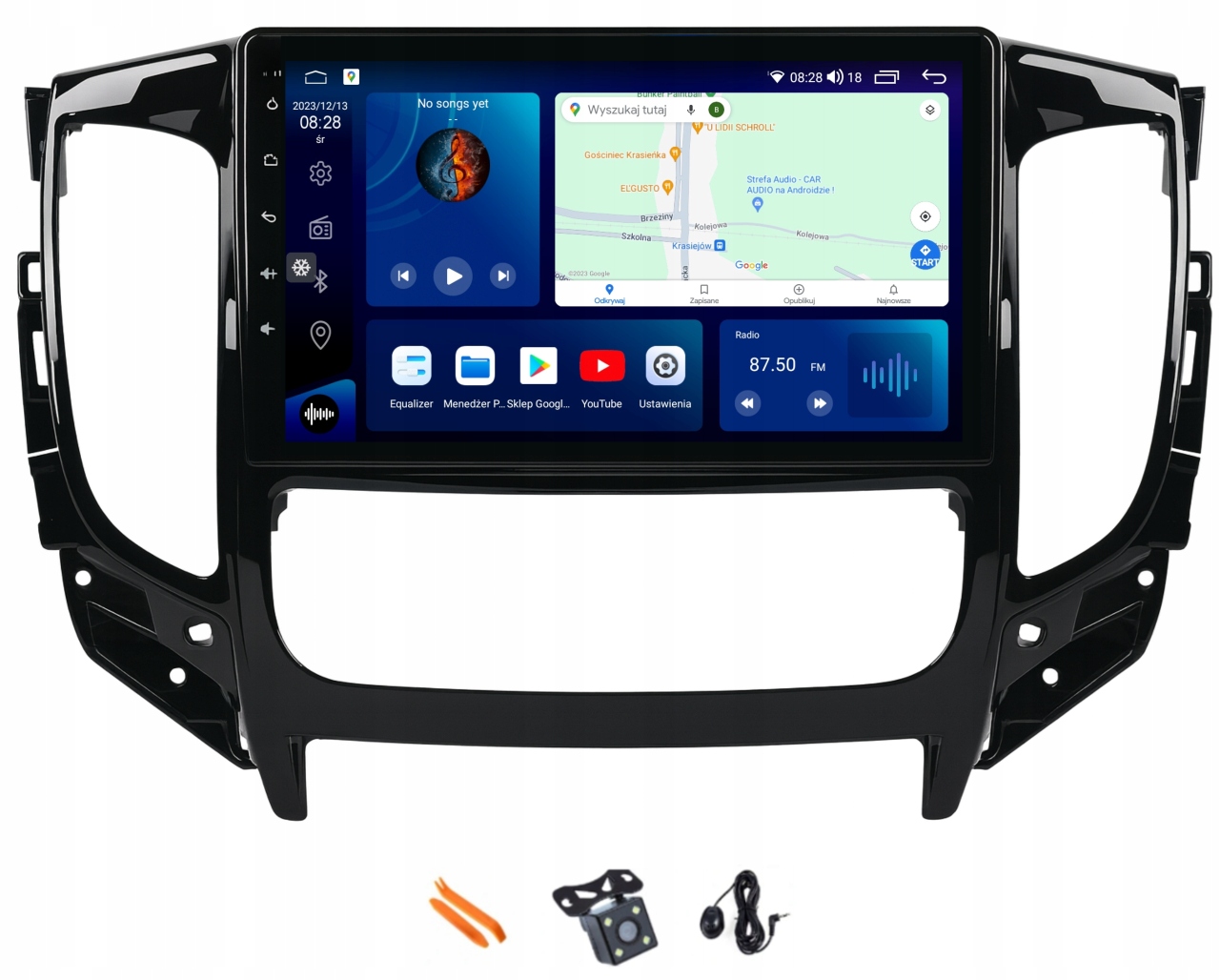 Rádio Android Navigácia Qled Carplay Lte 64GB Gps Mitsubishi L200 16-19