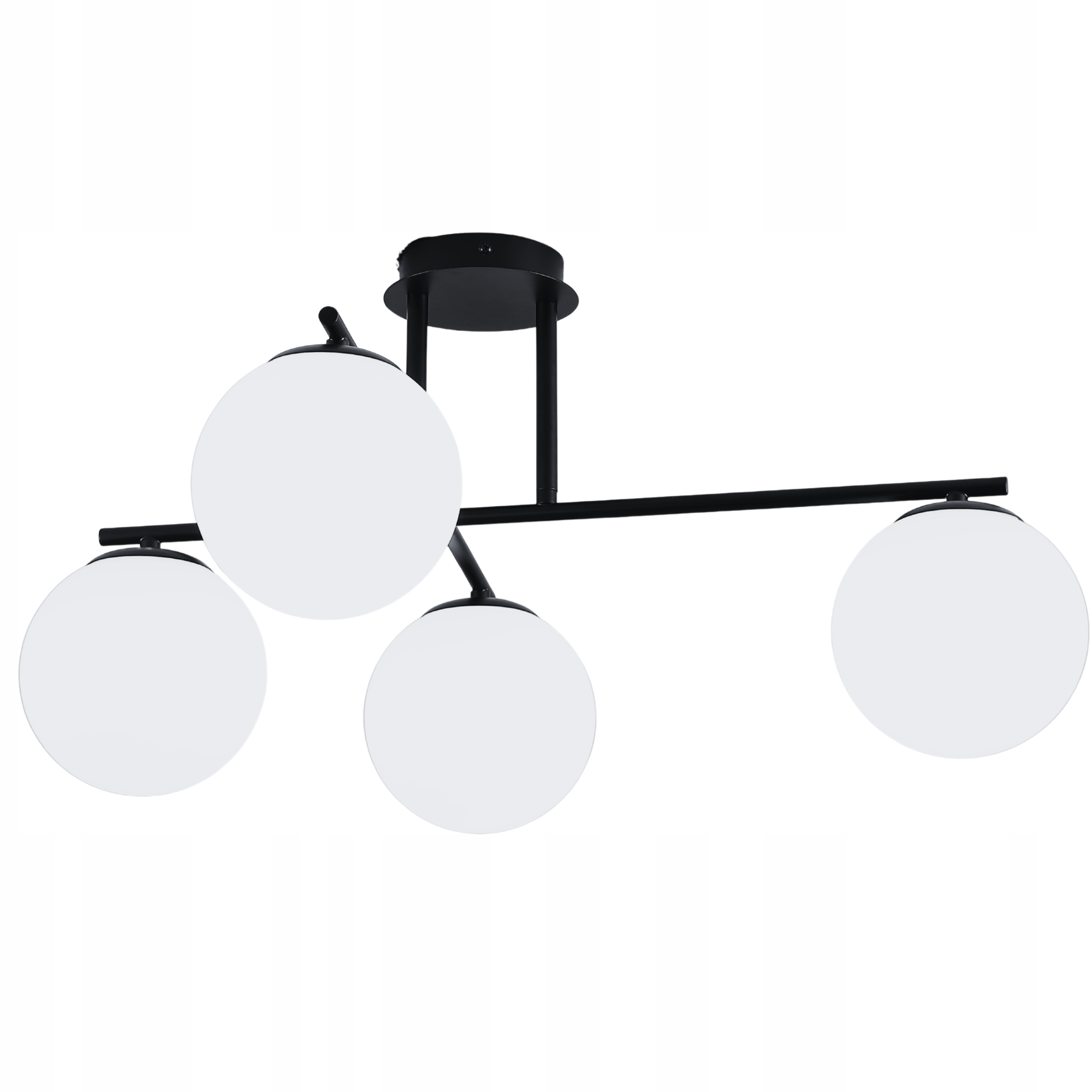 Závěsná Lampa Stropní Lustr Kule černá Moderní Led mléčná