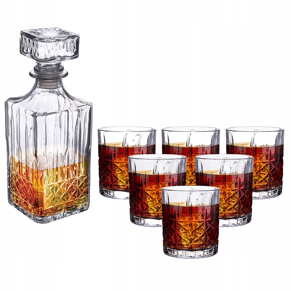 

Karafka Szklanki 6szt Zestaw do whisky Cascade 7el