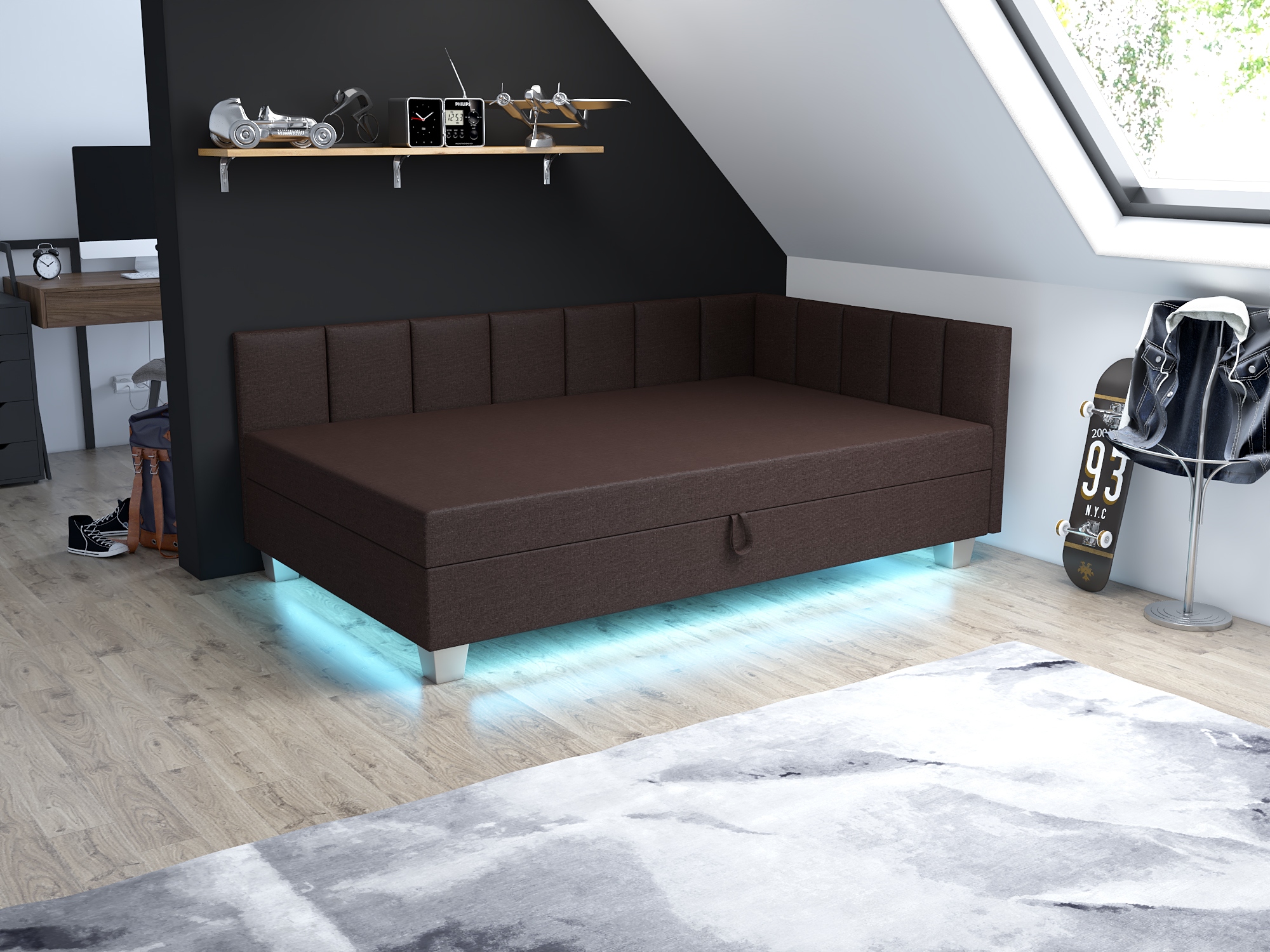 

Tapczan jednoosobowy Łóżko Marcela+ 120 Led