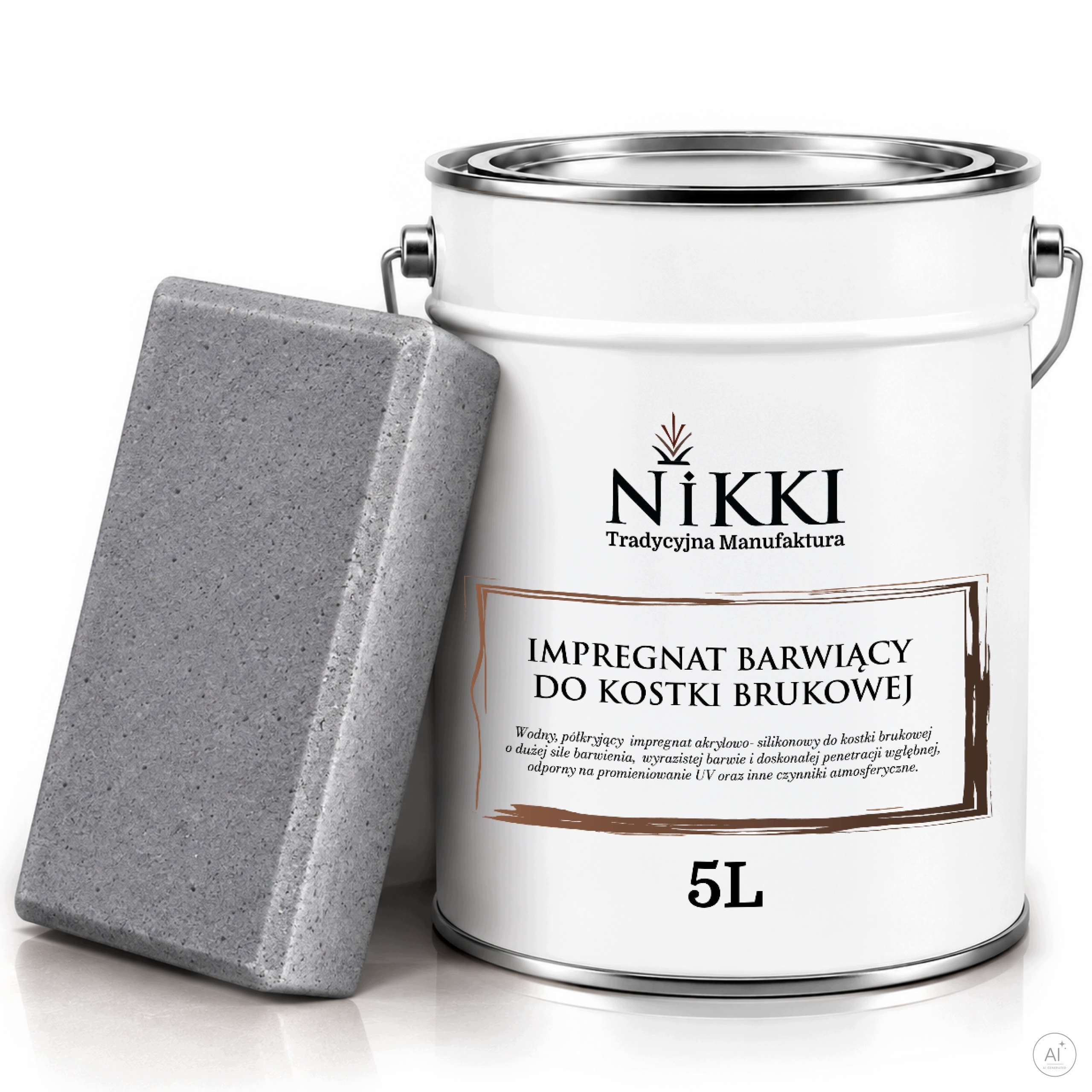 Barva Na Betonu Dlažební Kostky Cihla 5L Barvící Impregnát Šedá 7045
