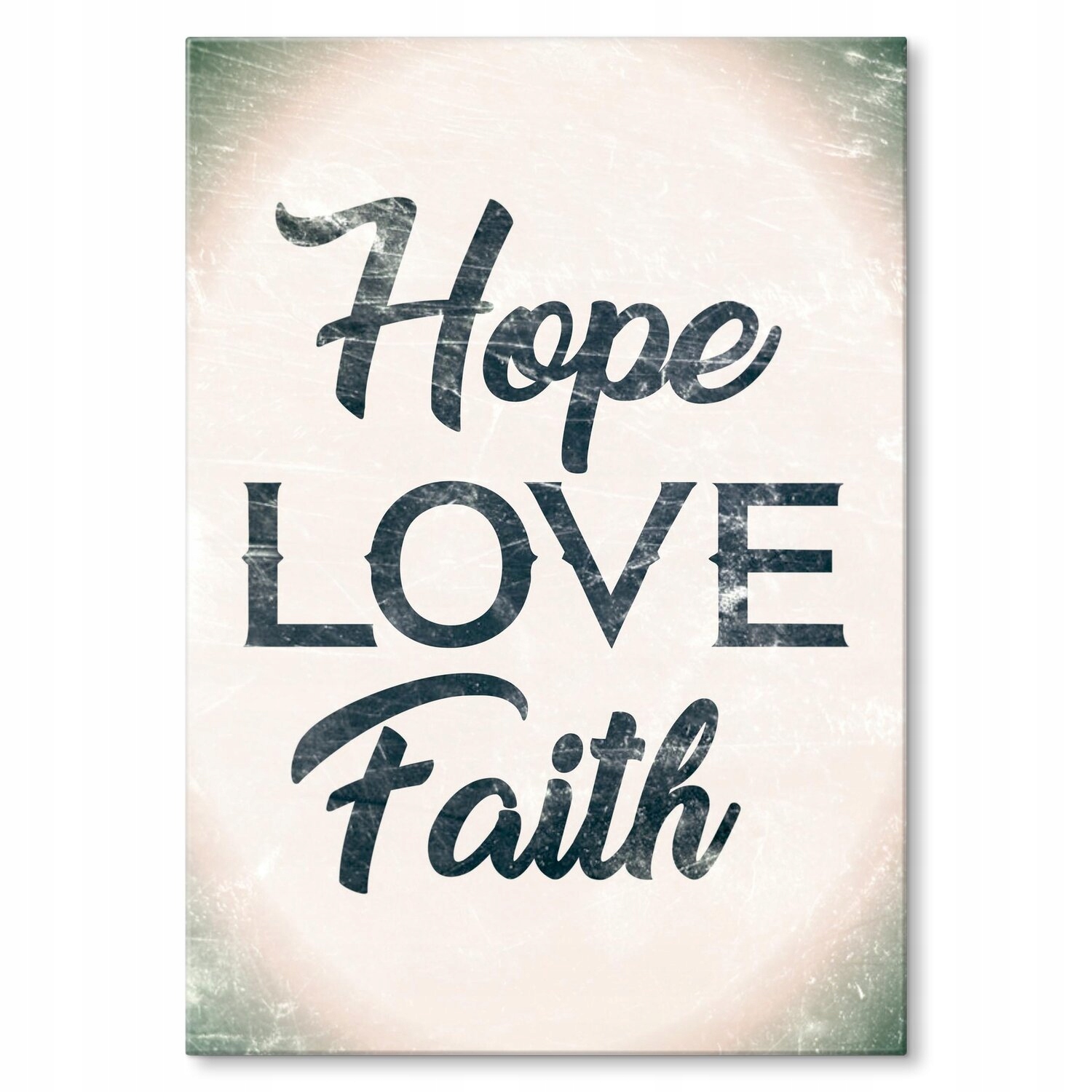 Kovový plakát Hope Love Faith Szyld Plech 30 x 42 cm Dárek