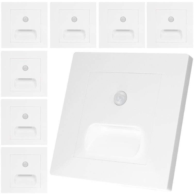 

7xOŚWIETLENIE Lampki Schodowe Led Czujnik Ruchu