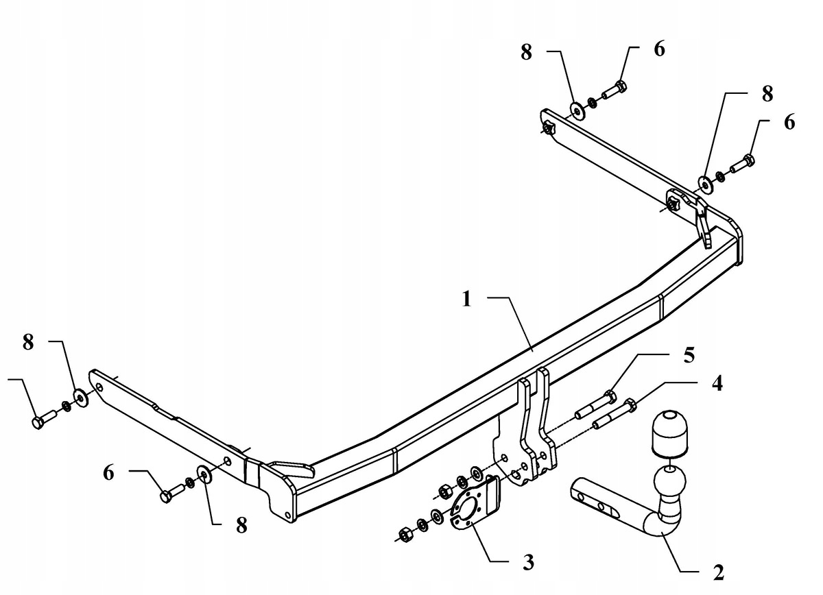 Hak holowniczy FORD FIESTA VI 2005-2008 Producent Auto-hak