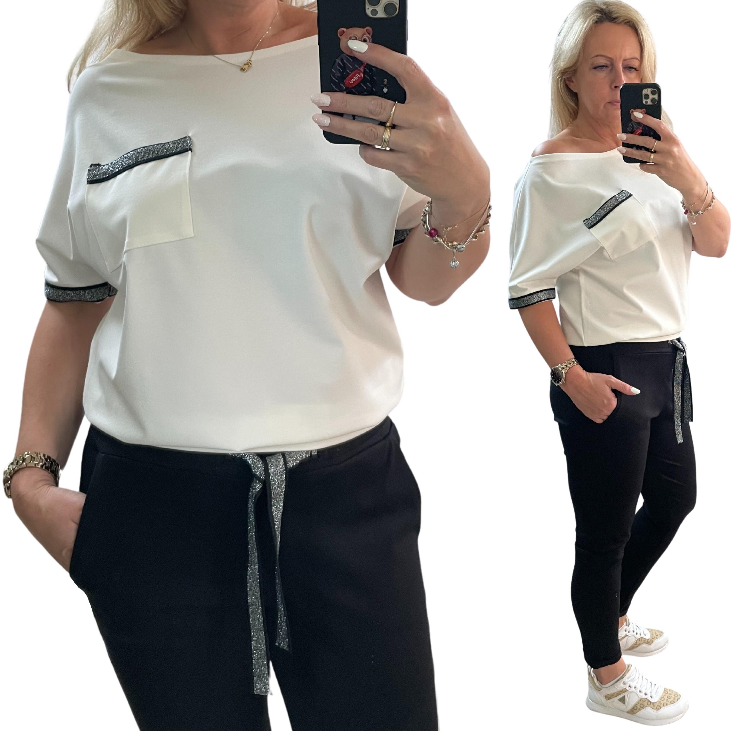 

DS24 Komplet Krótki Rękaw Czarno-śmietanowy R.xl