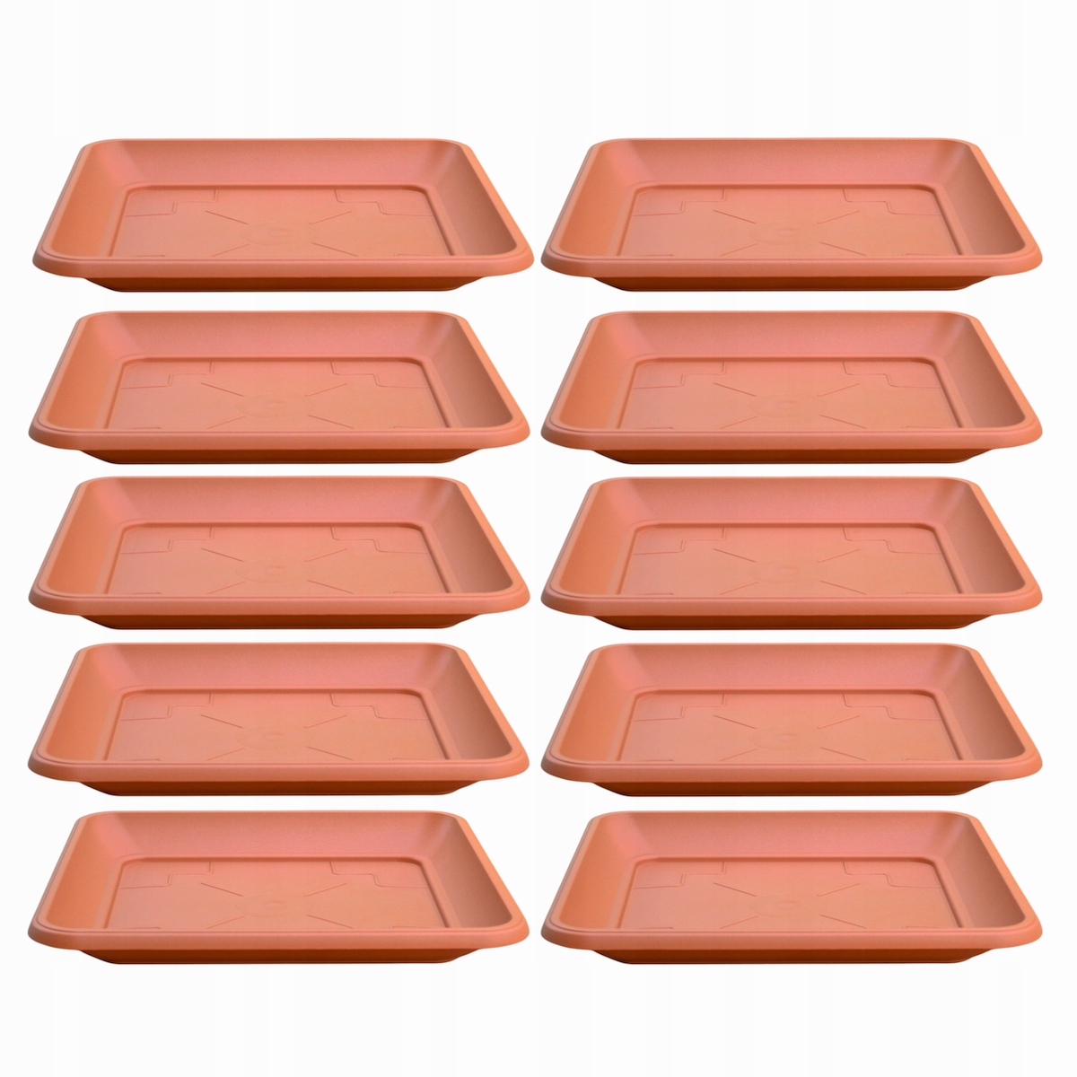 Podstavce pod květináče čtvercové Terra 41 cm x 10 Ks barva terakota