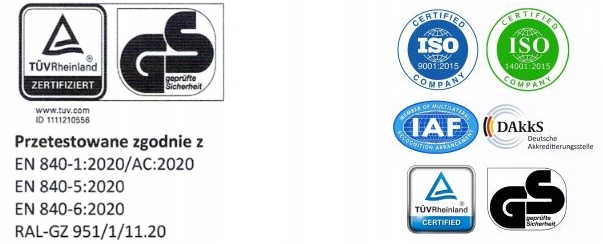 POJEMNIK, KOSZ EN- 840 NA ODPADY 120L BRĄZOWY SOLIDNY DE Wysokość produktu 93 cm