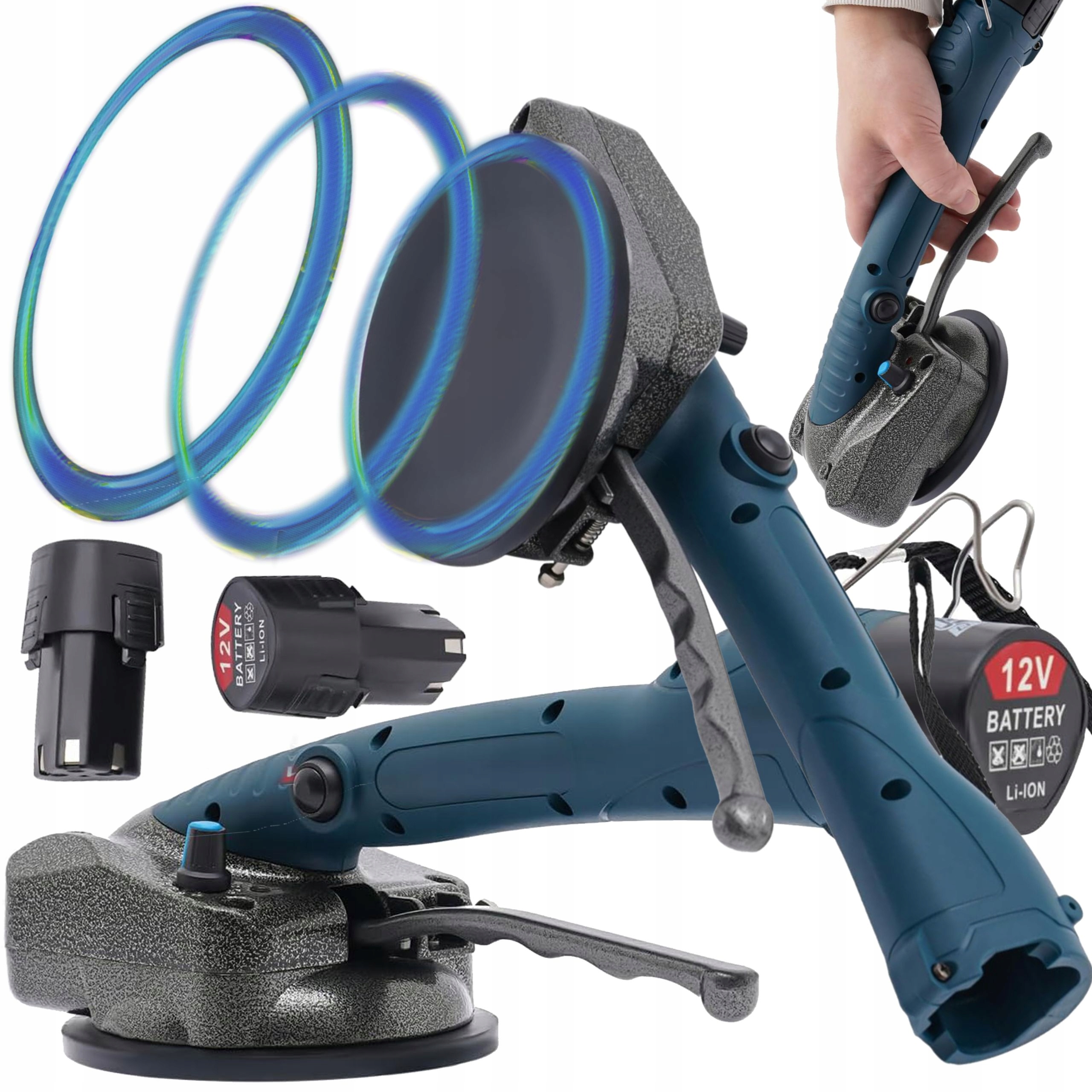 Přísavka Pro Pokládání Desek Vibrátor Pro Vyrovnávání 2xAKU 12V