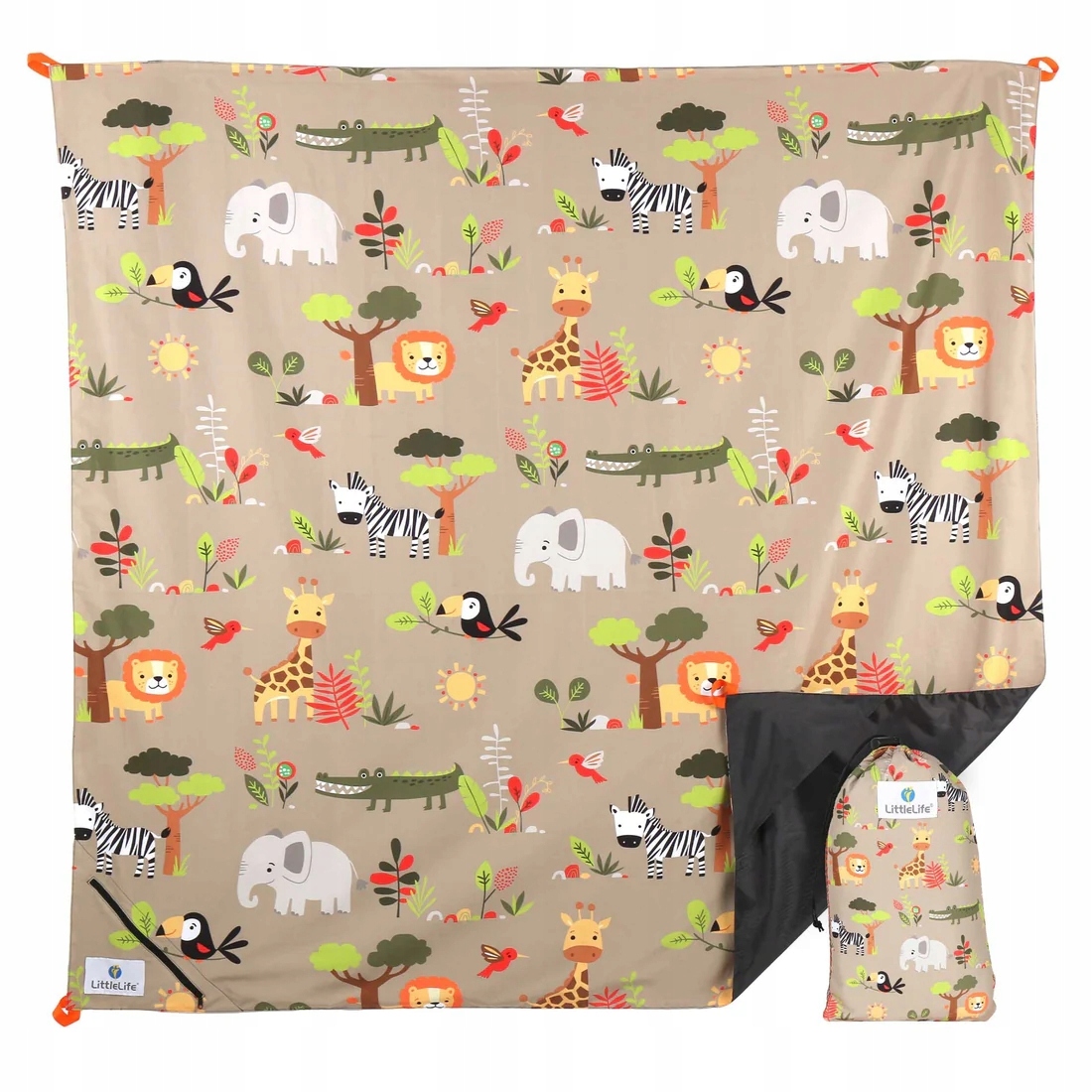 Pikniková deka LittleLife 150 x 150 cm Safari