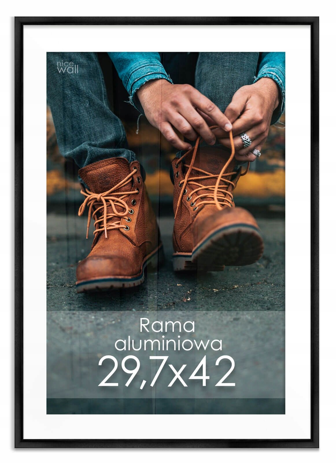 

Czarna Ramka A3 Rama aluminiowa 29,7x42 cm 42x29,7