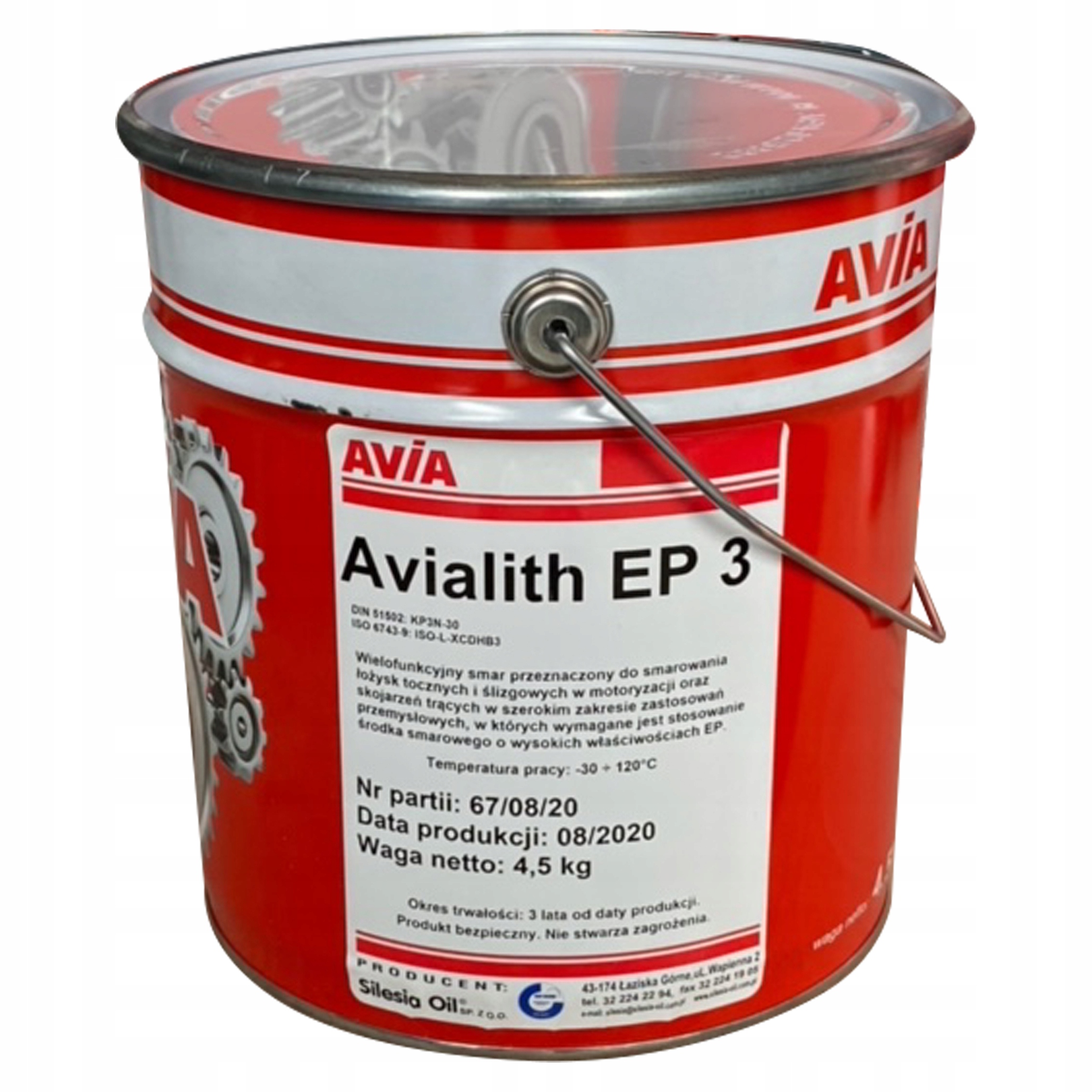 SMAR LOZYSKOWY AVIA AVIALITH EP 3 18kg metal