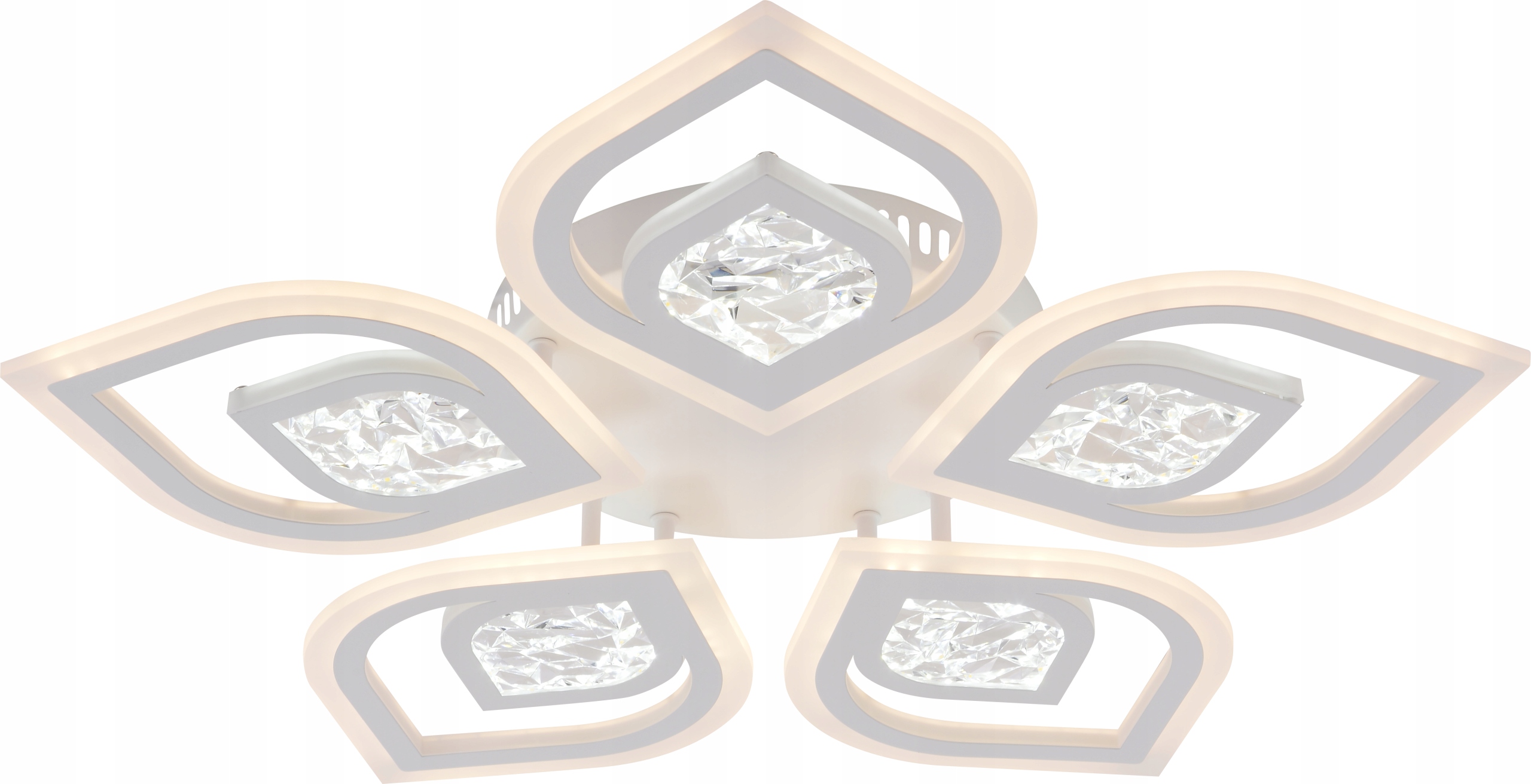 Led Luster Stropné Svietidlo Stropná Lampa 160W Wh Ø680 Diaľkový Ovládač 3 Farby Vargo DL1177